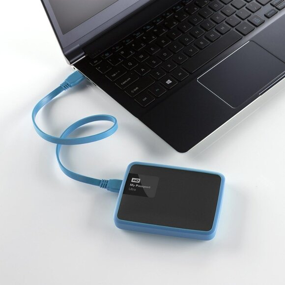 WD Grip Pack Case Compatible My Passport Ultra 2 & 3 TB/To Flat USB 3.0 BLUE NIB - Picture 2 of 4